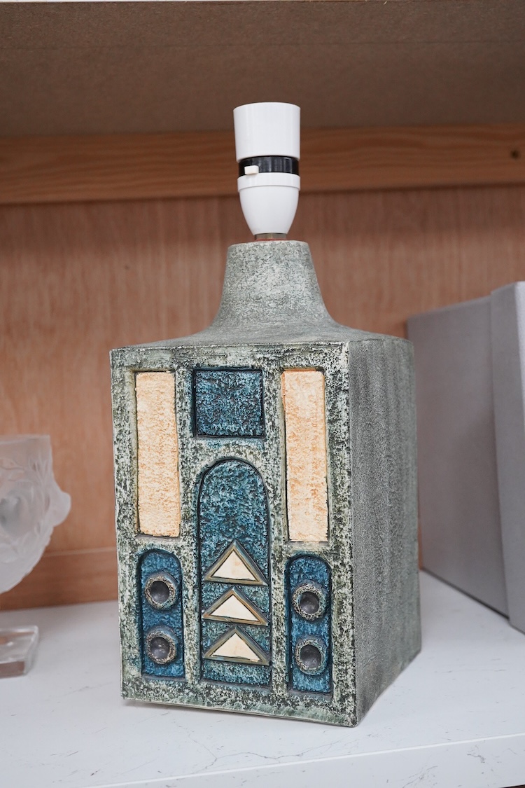 A Troika lamp base by Annette Walters, 23cm, boxed